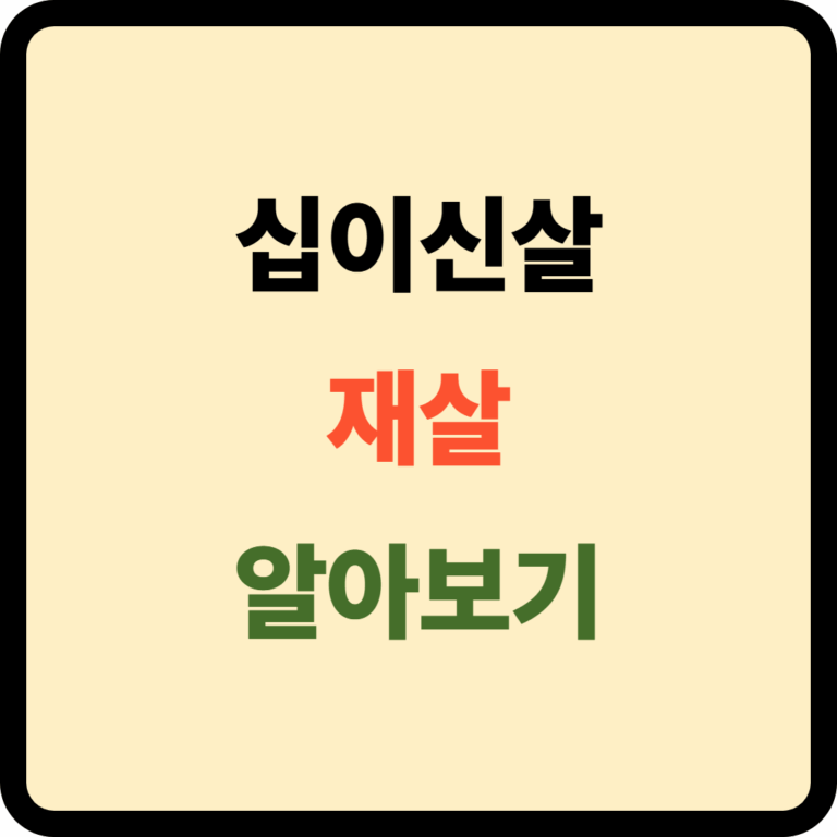 십이신살 재살