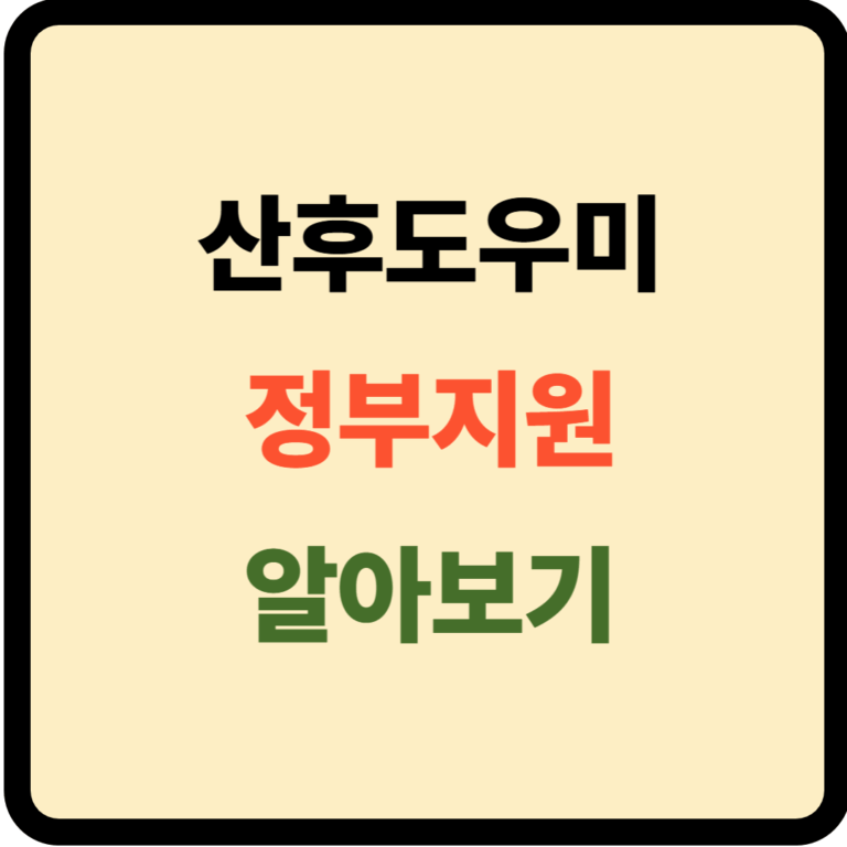 산후도우미 정부지원