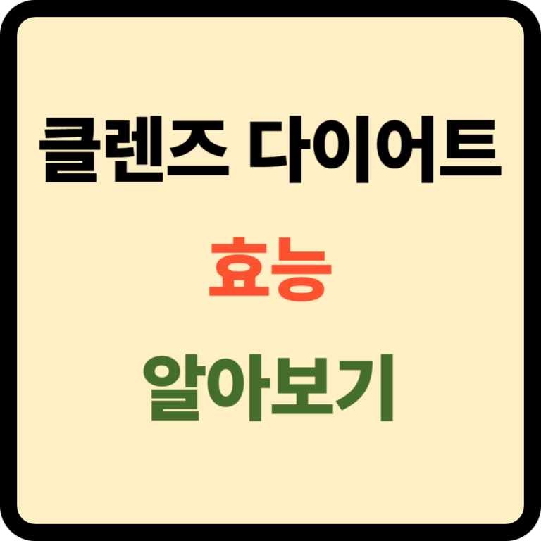 클렌즈 다이어트