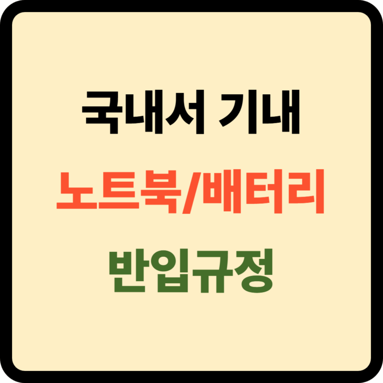 노트북 기내 반입