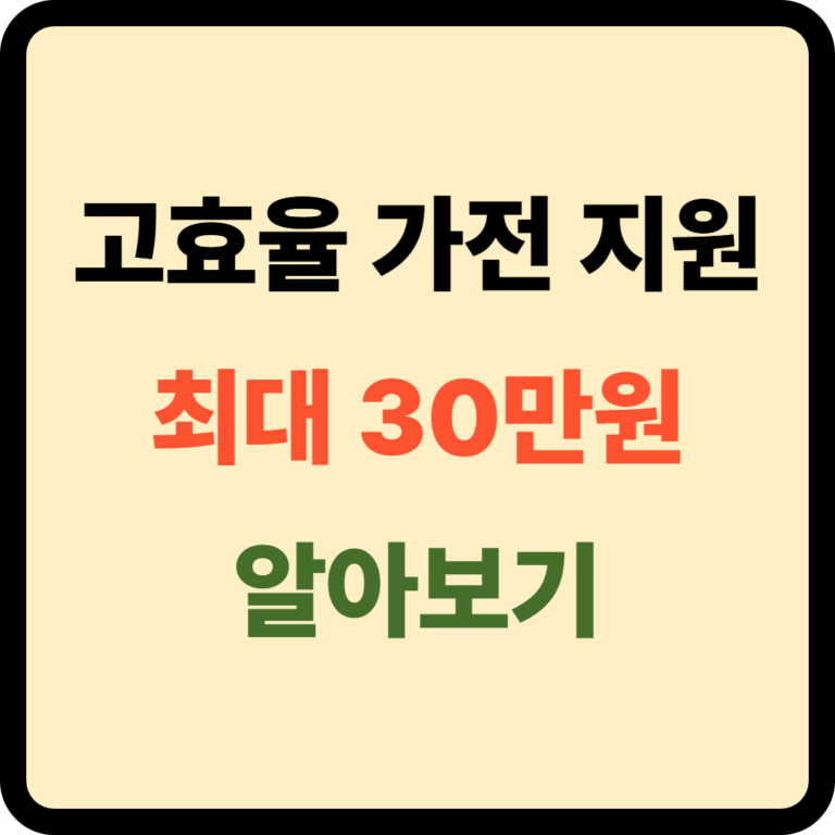 고효율 가전 지원