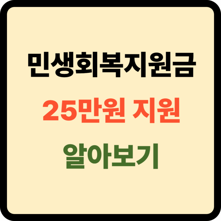 민생회복지원금