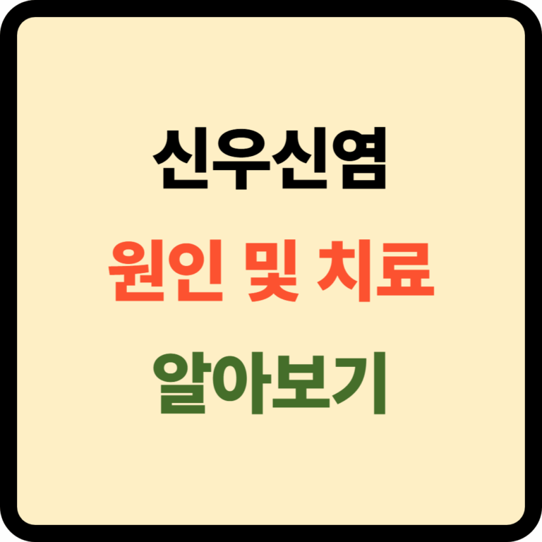 신우신염 원인 및 치료