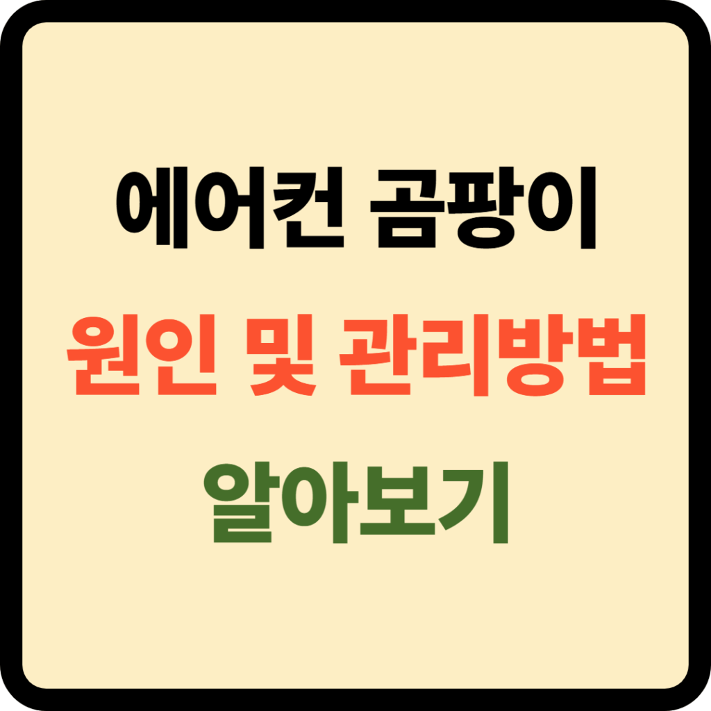 에어컨 곰팡이 원인 및 관리방법