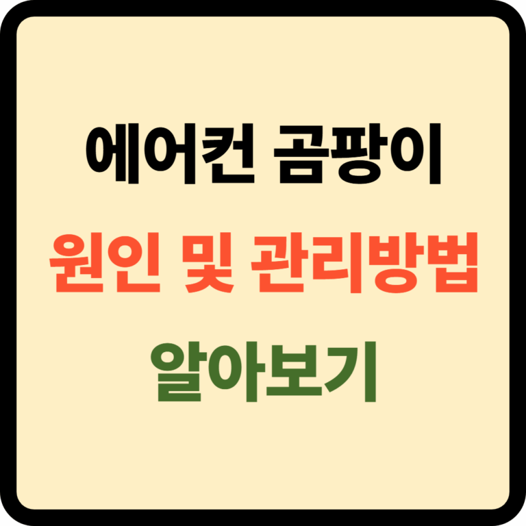 에어컨 곰팡이 원인 및 관리방법