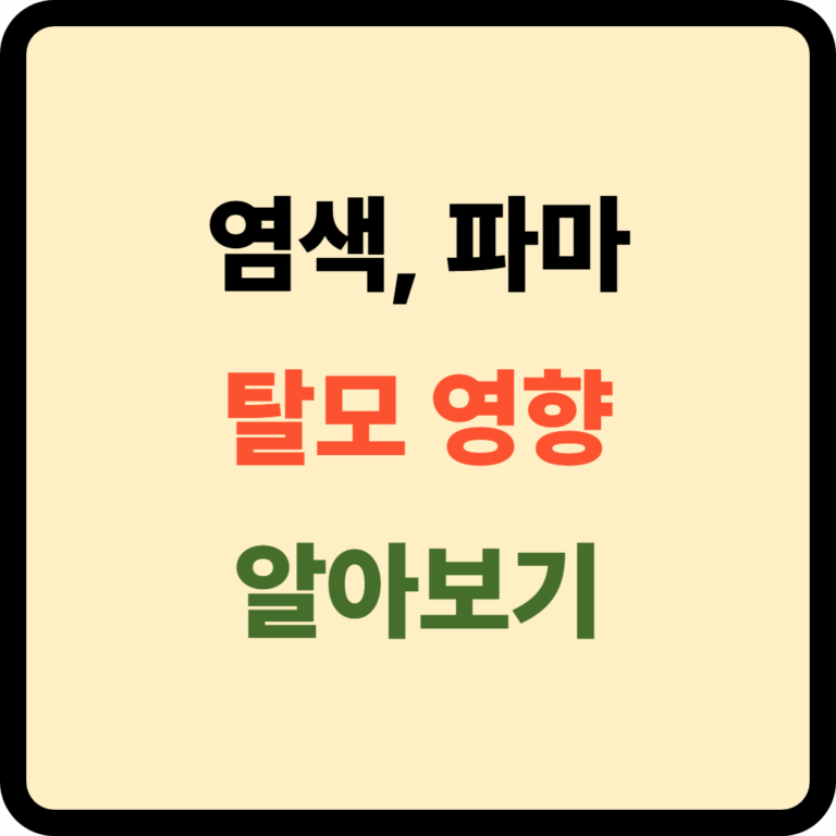 염색 파마 탈모영향