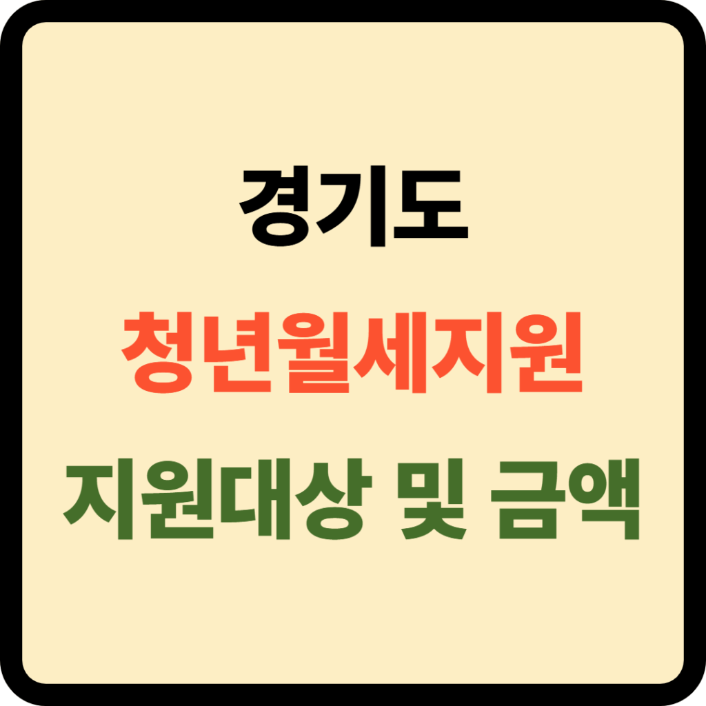 경기도 청년월세지원