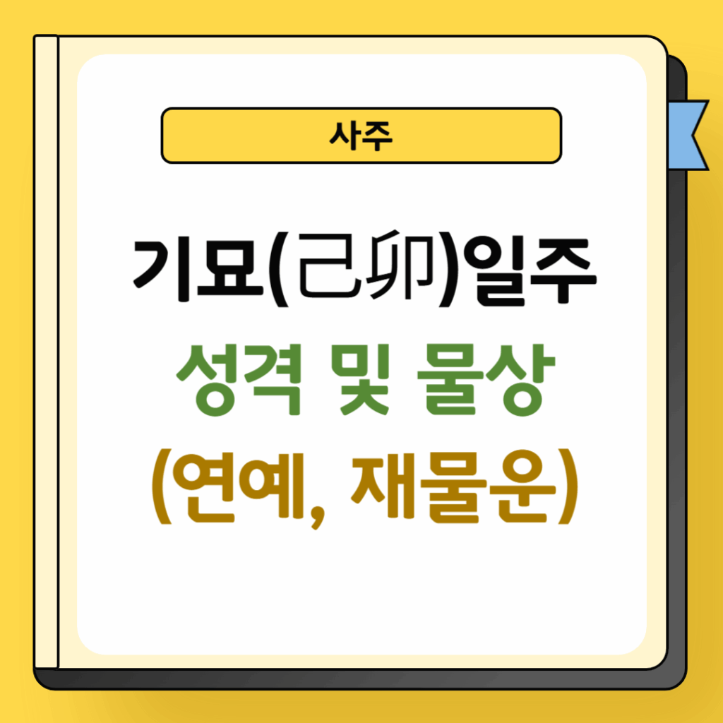기묘일주 성격 및 물상