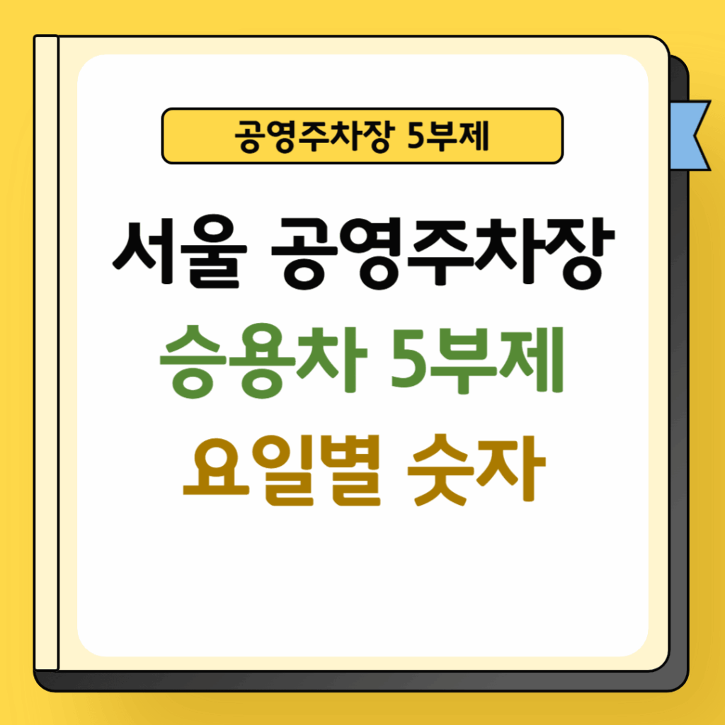 서울 공영주차장 승용차 5부제