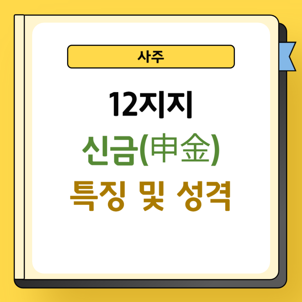 12지지 신금 특징 및 성격