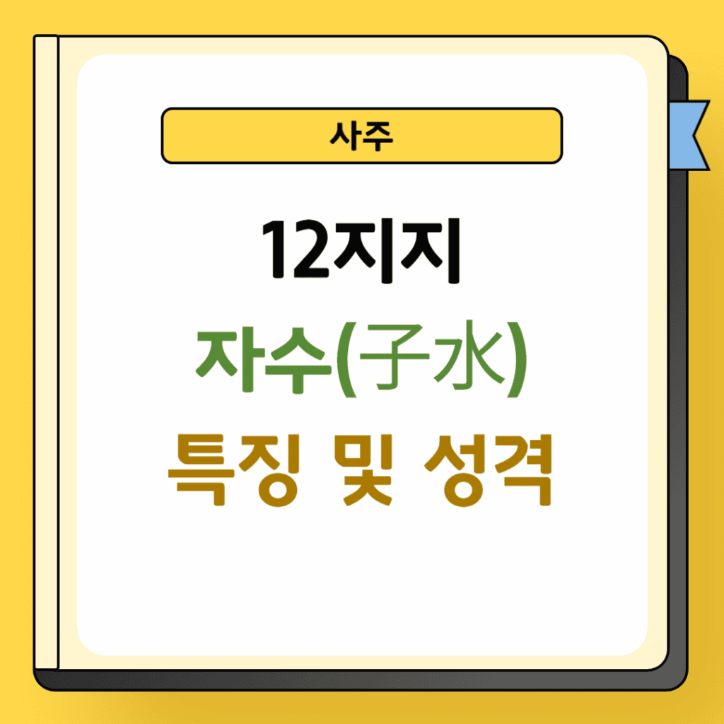 12지지 자수 특징 및 성격
