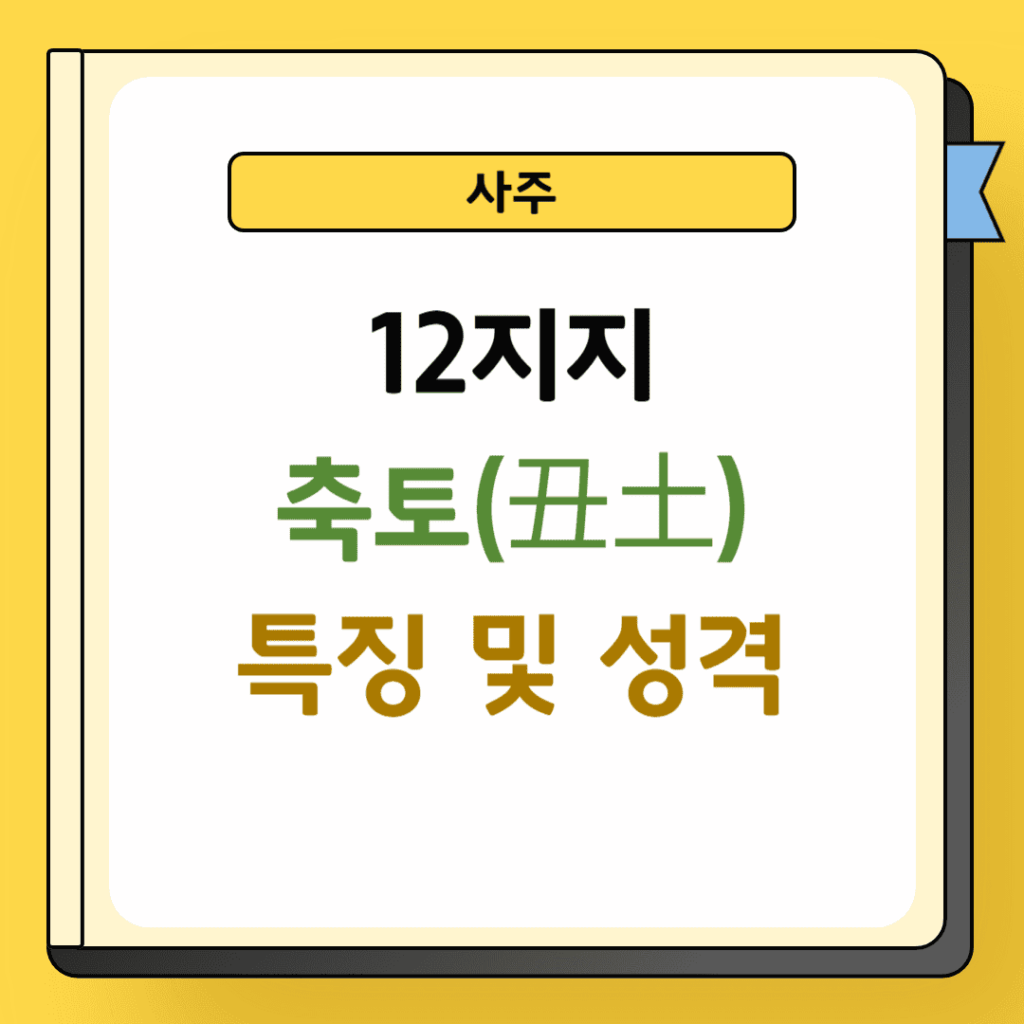 12지지 축토 특징 및 성격