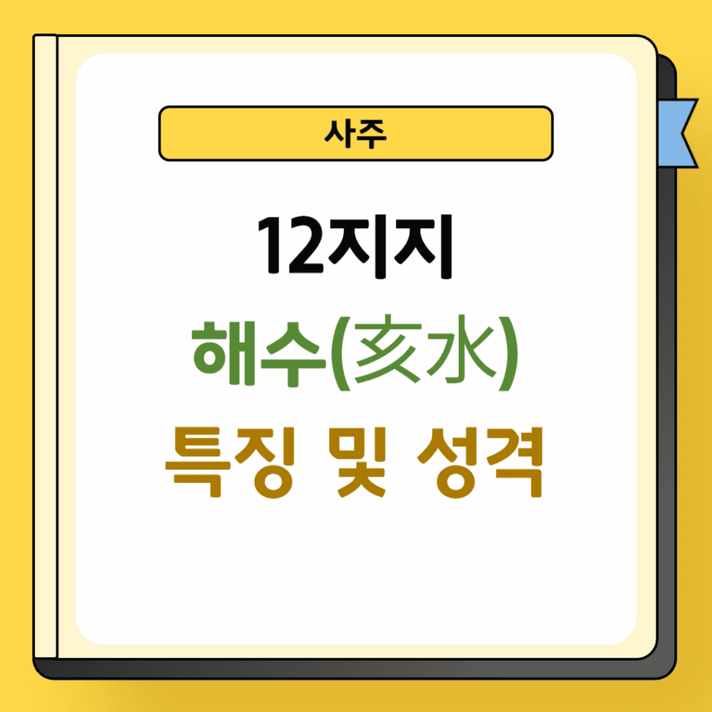 12지지 해수 특징 및 성격
