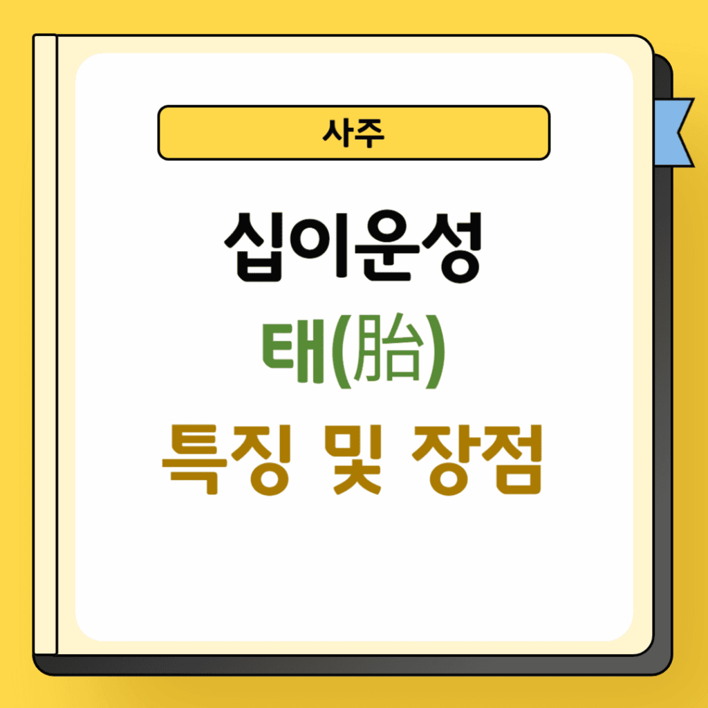 십이운성 태 특징 및 장점